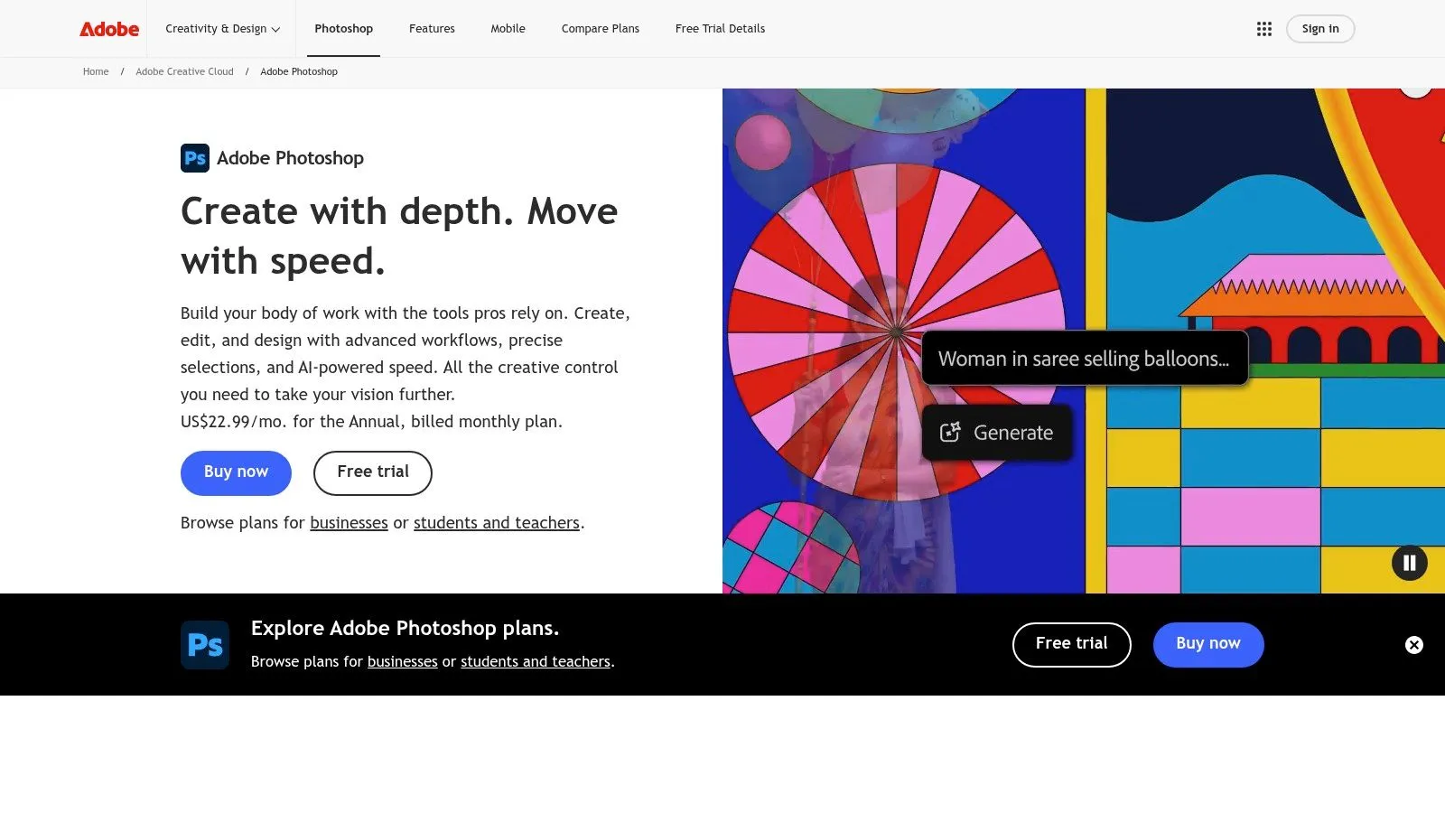 Adobe Photoshop with Firefly-powered generative tools