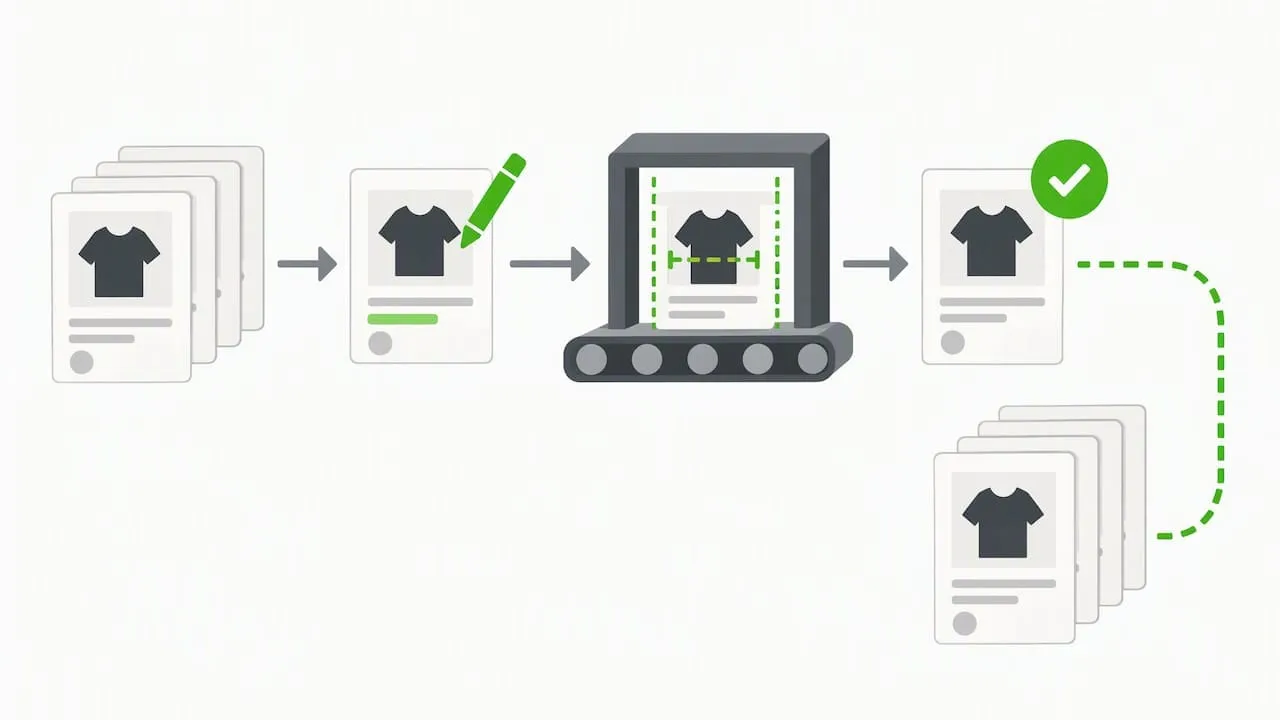 Illustrated batch testing and results recording process