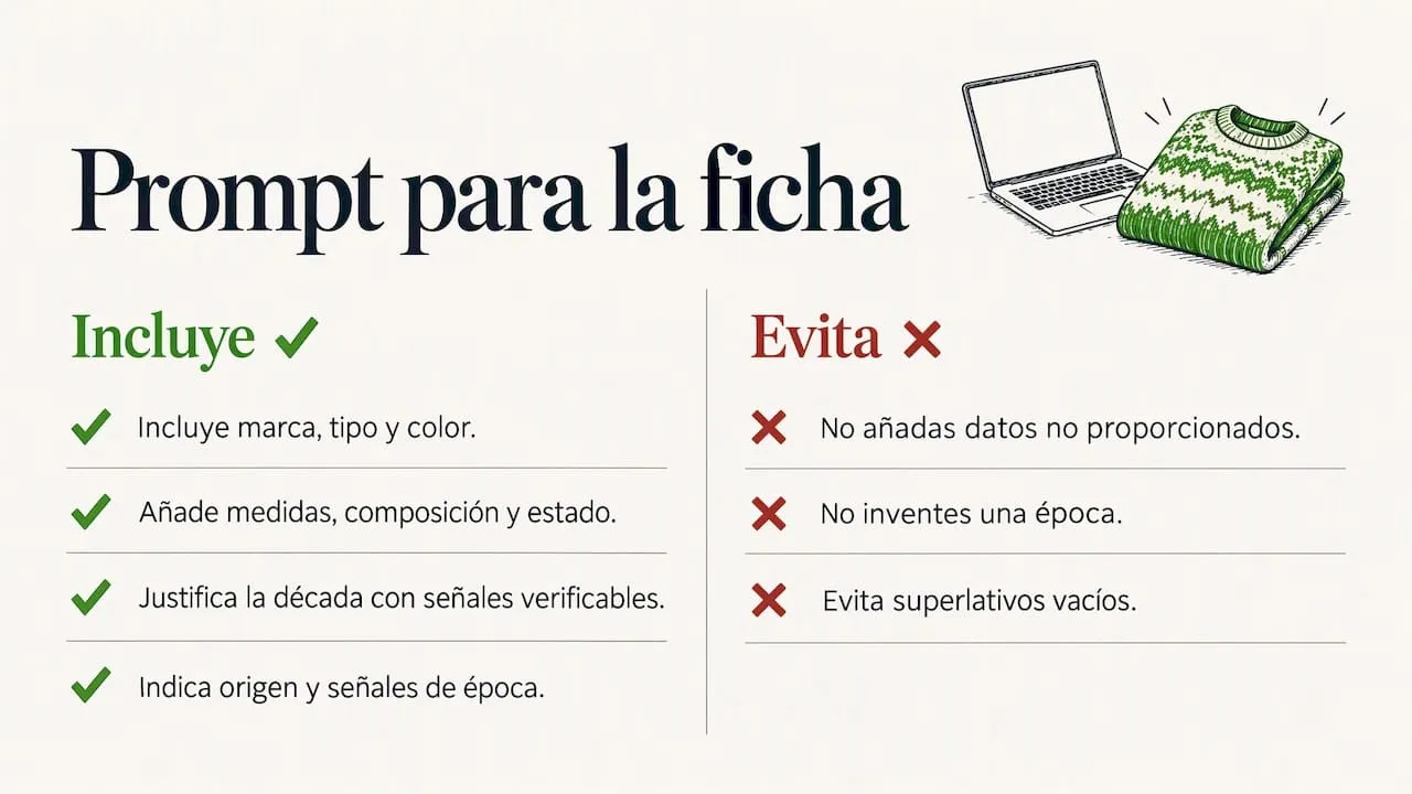 Cómo pedirle la ficha a la IA: un prompt que funciona, esquema general