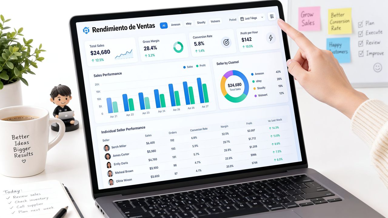 Dashboard de ventas por vendedor: cómo diseñarlo bien