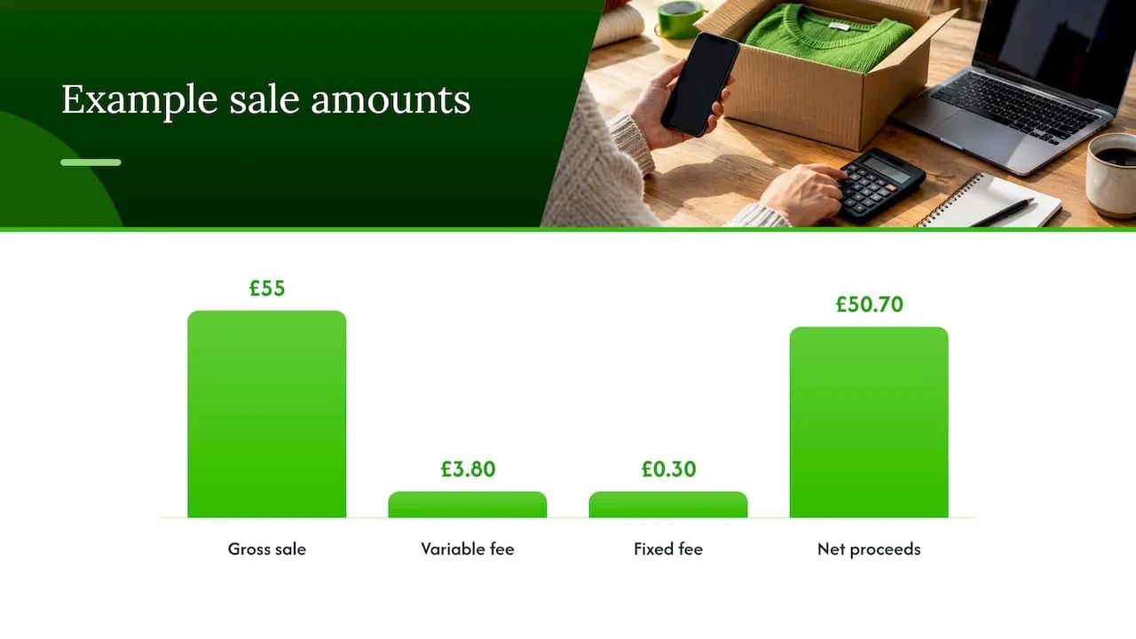 Calculate your total fees: step-by-step example and calculator guidance, overview diagram