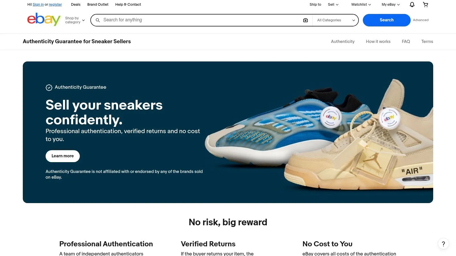 Sneakers with eBay Authenticity Guarantee (Nike, Jordan, Adidas, etc.)