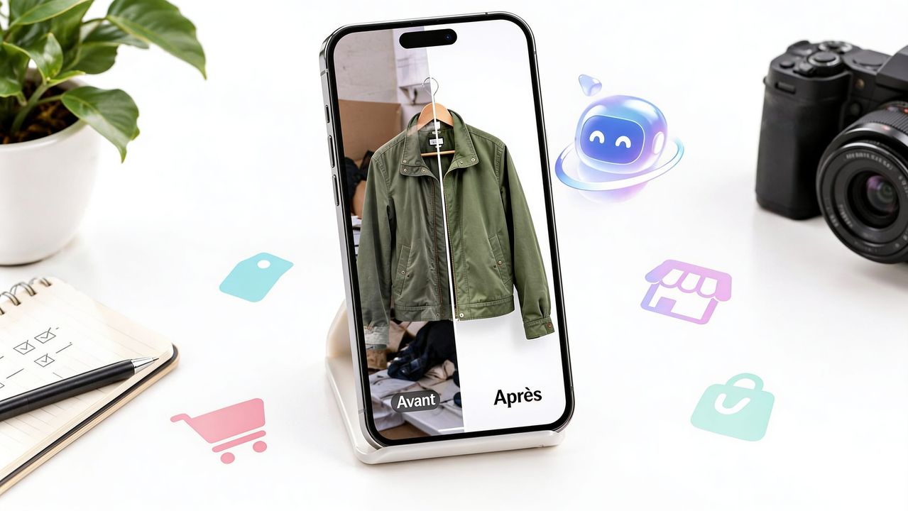 IA retouche photo en ligne : guide pour vendeurs pro