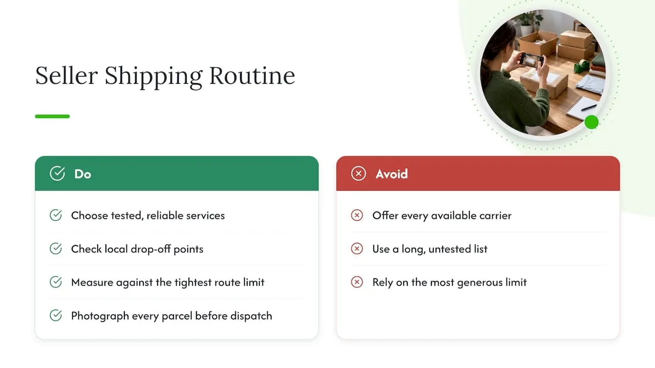 A seller-centred routine beats chasing every carrier, overview diagram