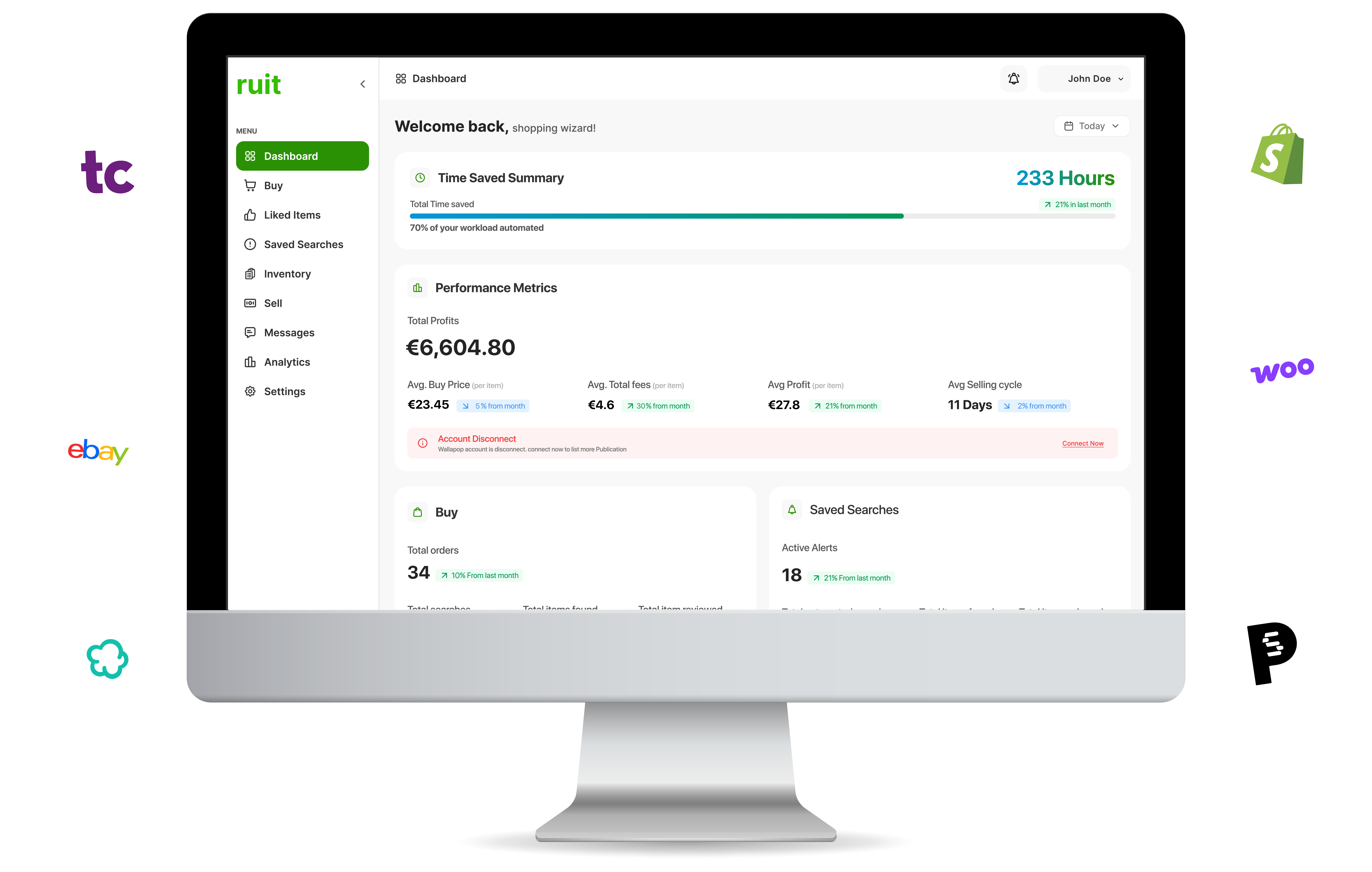 RUIT Dashboard - Gestiona todos tus marketplaces desde un solo lugar